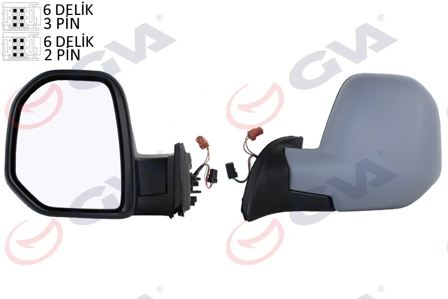 Dış Dikiz Aynası Sol BERLINGO - PARTNER 2008 Elektrikli Isıtmalı Astarlı Konveks VM-6118EHPL
