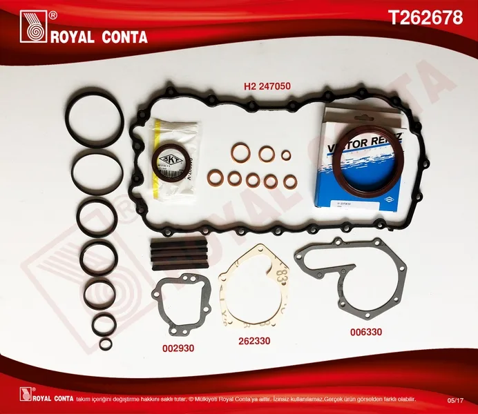 Motor Alt Takım Conta SKT Keçeli KRT Cntlı Kangoo - EXP1.9 F8Q 247678
