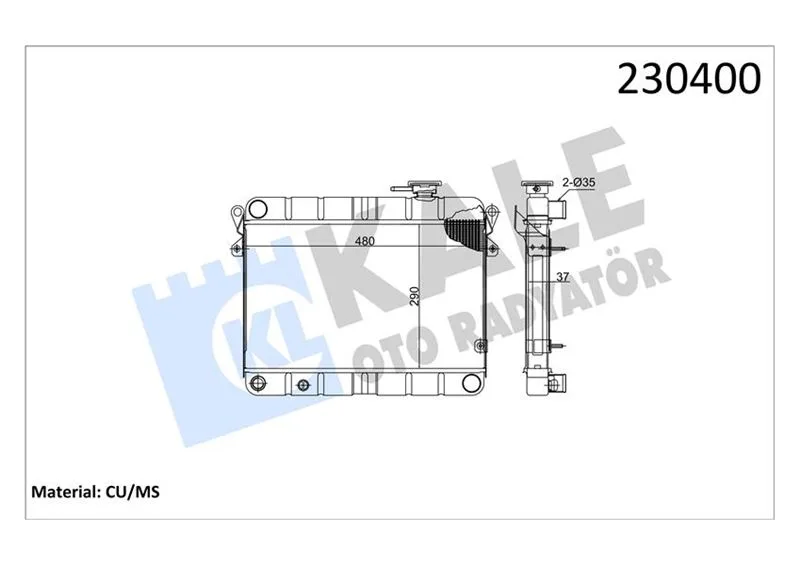 Radyatör M131 Eski Model - Yeni Model 470X292X34 3 Sıra Super PS Fanlı Sistem