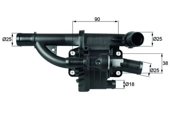 Termostat Gövdesi Ford Peugeot Fiesta - Courier - FOCUS-207-308-PARTNER - C4-C5 2007 1.4-1.5-1.6 Tdci Euro 5