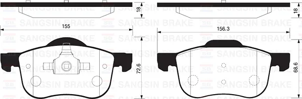 On Fren Balatası Volvo S60 2000 S70 1997-2000 S80 1998 V70 1997-2007 V70 2001-2007 XC70 2000 XC90 2002-2012 16 Jant