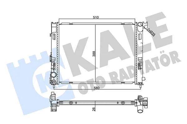 Motor Su Radyatörü Nissan Micra V K14 2016 Juke F16 2019 Renault Clio 5 2019 Captur 2 2020 1.0 Tce