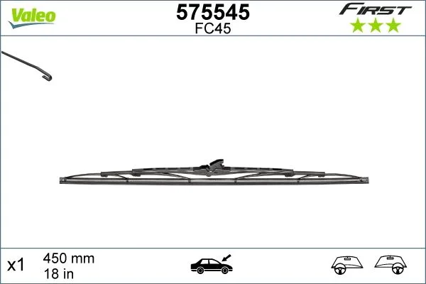Silecek Süpürgesi 450MM Normal Tip FIRST Üniversal