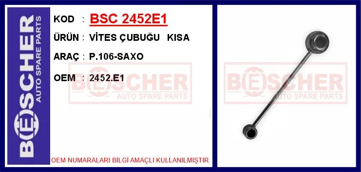 Vites Çubuğu Kısa P.106-SAXO