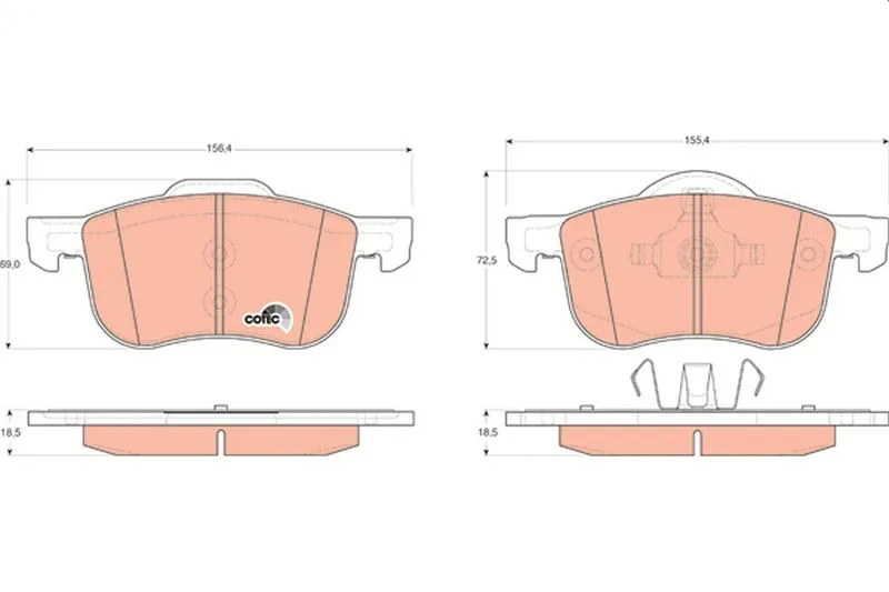 Ön Balata Volvo S60 2000-2010 S80 1998-2006 V70 1997-2007 XC70 2000-2007 S70 1997-2000