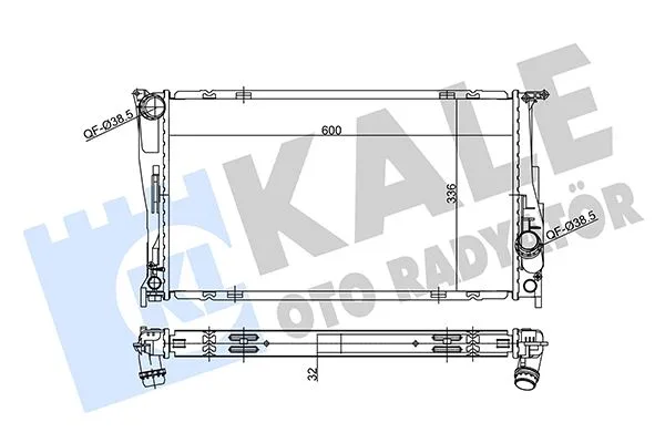 Su Radyatörü BMW N20 N52 N54 N55 E82 E88 E90 E91 E92 E93 E84 E89