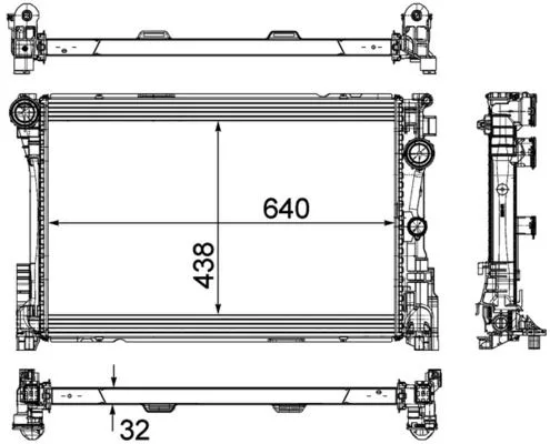 Su Radyatörü Mercedes W204 S204 C204 C218 W212 C207 R172