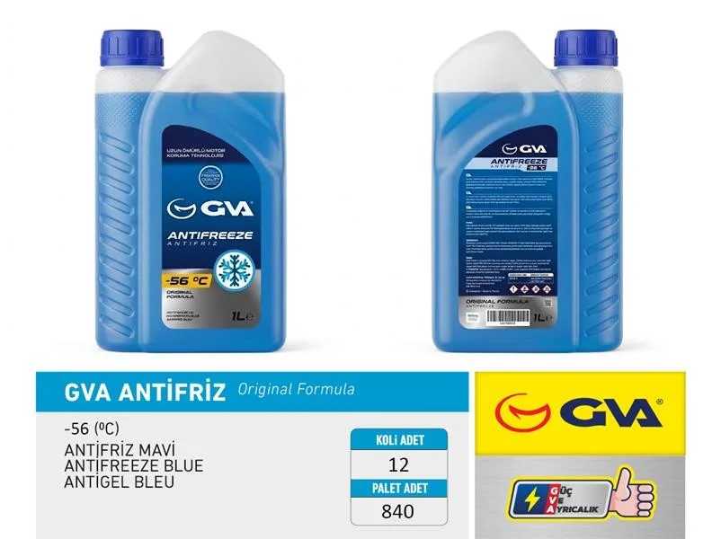 Antifriz 1 LT -56 C Mavi Koli 12 Ad (12 Adet)
