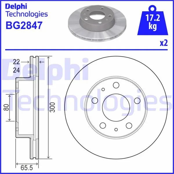 Ön Fren Aynası Fiat DUCATO 1994-2014 Peugeot BOXER 1994-2014 Citroen JUMPER 1994-2014 Karsan Jest 1998 300X24X5D Elik