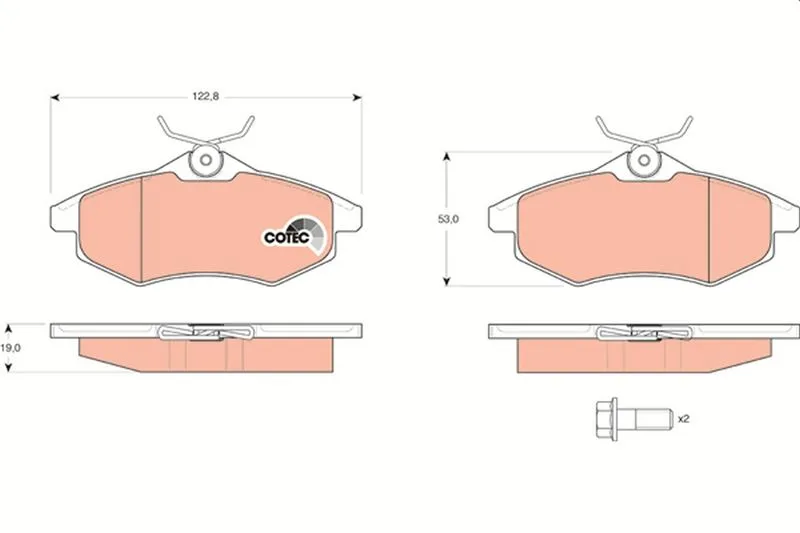 Ön Fren Balatası Citroen C2 2003-2012 C3 2002-2010 Küçük Tip