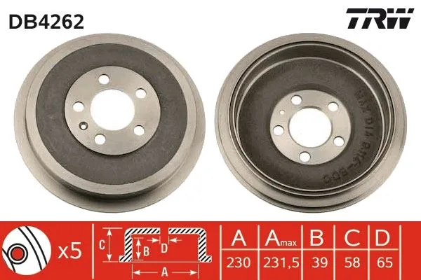 Fren Kampanası Arka Roomster 1.2 TDI-1.4-1.4 TDI-1.6-1.9 TDI 2006 Octavia 1.4-1.6-1.9 TDI 1996-2010