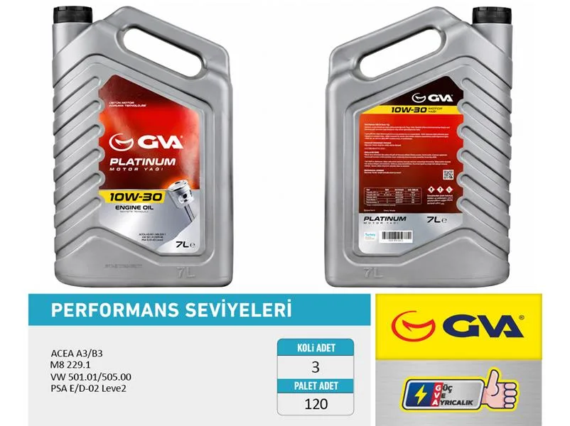 Motor Yağı 10W30 7 LT Platınum Tam Sentetik API SL / CF (3 Adet)