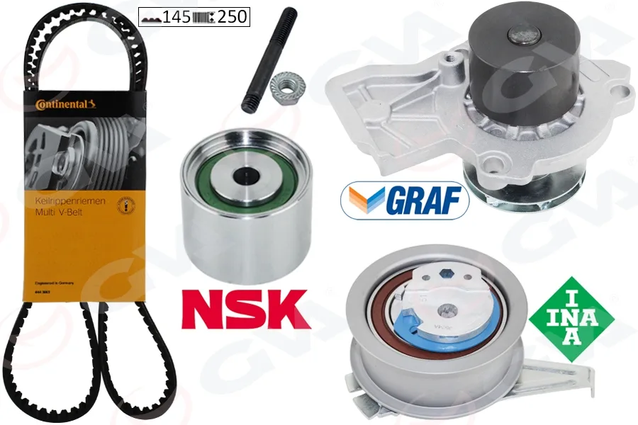 Devirdaimli Eksantrik Gergi Kiti Polo - Fabia 2014 Ibiza 4 2015 A1 2014 Cusa - Cusb - Cyza - CYZB