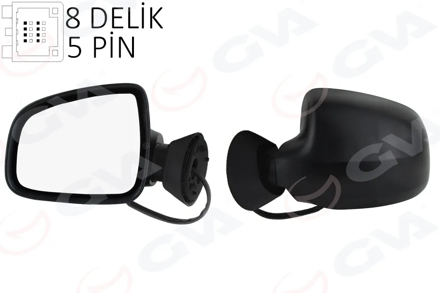 Diş Dikiz Aynası Sol Dacia 2009-2012 Logan Logan MCV Sandero 2012>>Duster Elektirikli
