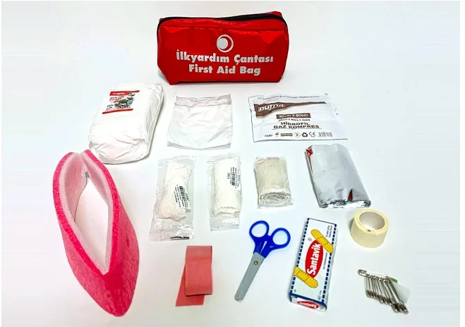 Bez İlkyardım Seti Eko Ecza Çantası - Boyunluklu Hırdavat