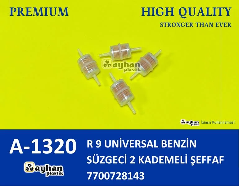 Şeffaf Benzin Ara Filtre Küçük Tip Üniversal (10 Adet)