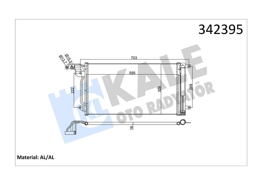 Klima Kondenseri VW Polo - Audi A1-A1 Sportback - Seat Ibiza 5 - Toledo 4 Al - Al