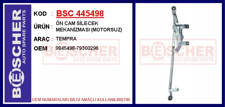 Ön Cam Silecek Mekanizması Tempra