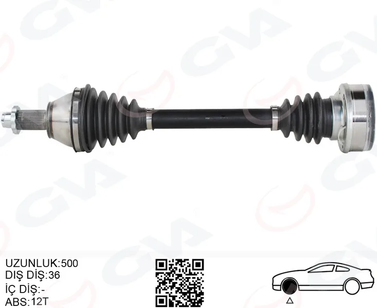 Komple Aks Sol Polo - Ibiza - Fabia 1.4 16V 2001-2012 500MM