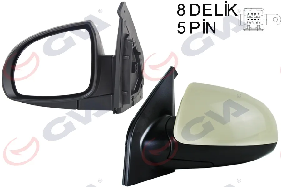 Diş Dikiz Aynası Sol Picanto 2006 Elektrikli Isıtmalı Astarlı Konveks VM-753EHPL
