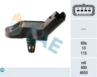 Emme Manifold Basınç Map Sensörü P106-P206-P207-P301-P306-P307-P308-P407-P1007-PARTNER - BERLINGO - C 2-C3-C4-C5-XSARA - Saxo 1.1-1.4-1.6-1.8-2.0-2.2