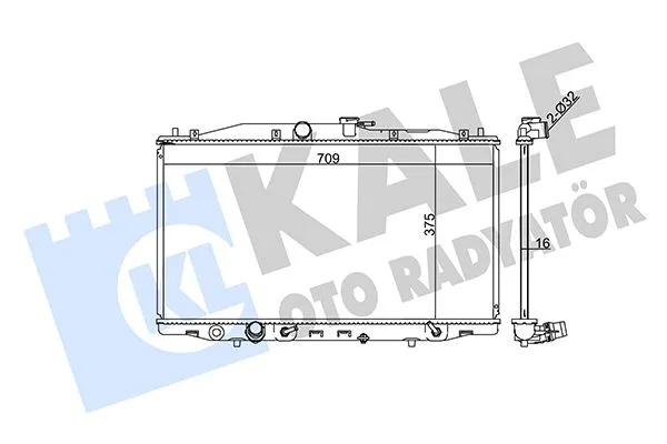 Radyatör Accord 7 Al / PL / BRZ 375X708X16