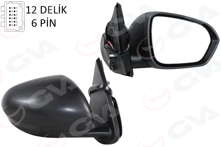 Diş Dikiz Aynası Sağ Elektrikli Isıtmalı Sensörlü Dacia Duster 2017-2010 12H7P VM-6805EHSR