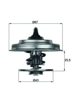 Termostat 87 C Mercedes M102 M103 OM615 OM904 W201 W202 W124 W210 W140