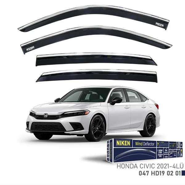 Kromlu Cam Rüzgarlığı Honda Civic 2021 Sedan 4LÜ
