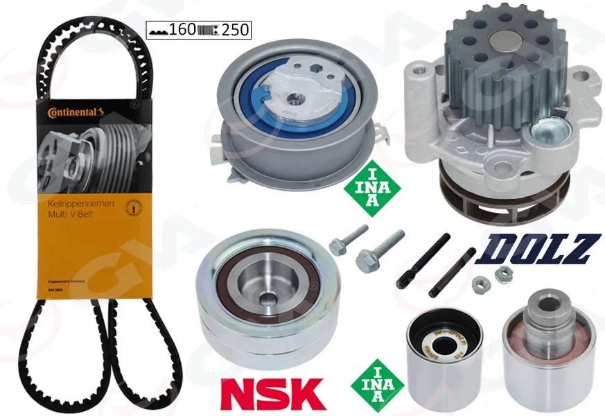 Devirdaimli Triger Seti 160X250 CRAFTER - T6-A3-JETTA - CADDY - Polo - Passat 1.6-2.0 TDI Cayb / C/D - Caab / C - Ckub - CFFB - Cfwa - Caga