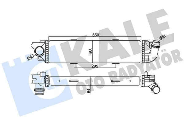 Turbo Radyatörü Renault TRAFIC 3 - Opel VIVARO 1.6DCI 650X157X64