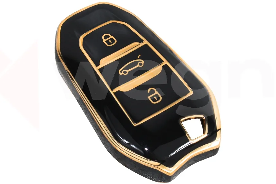 Kontak Anahtar Kumanda Koruyucu Kılıf Tpu Silikon Siyah Citroen C5 Aircross - C3-C4-C - Elysee