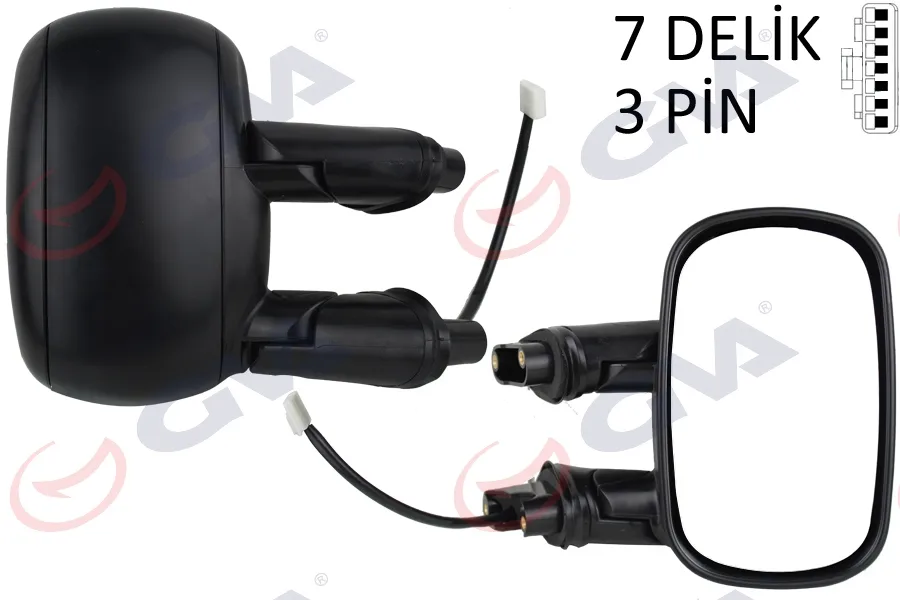 Diş Dikiz Aynası Sag Elektrikli Astarlı Fiat DOBLO 2000-2010 Konveks 3 Fiş VM-666EHPR