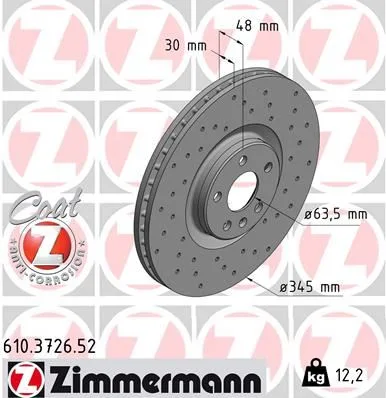 Ön Fren Diski Adet S60 3 S90 2 V60 IIV90 2 XC40 XC60 2 XC90 2 2017 Delikli - DF6939S 345 Cap