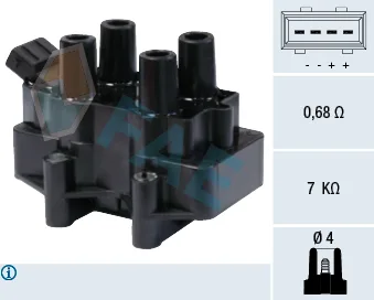 Ateşleme Bobini Opel Vectra B 1996-2002 ASTRA G 1998-2009 ASTRA F 1995-1998 Vectra A 1992-1995 Omega B 1994-1999 1.8-2.0 16V X18XE - X20XEV
