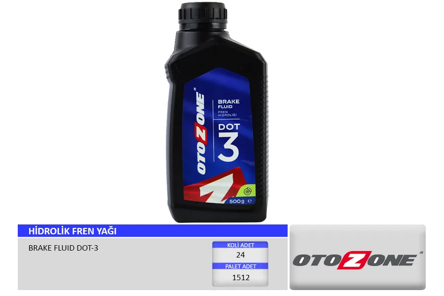 Hidrolik Fren Yağı DOT-3 500G (24 Adet)