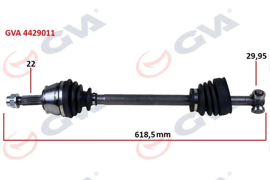 Aks Mili Komple Sol DOBLO 1.9D 2001 618MM