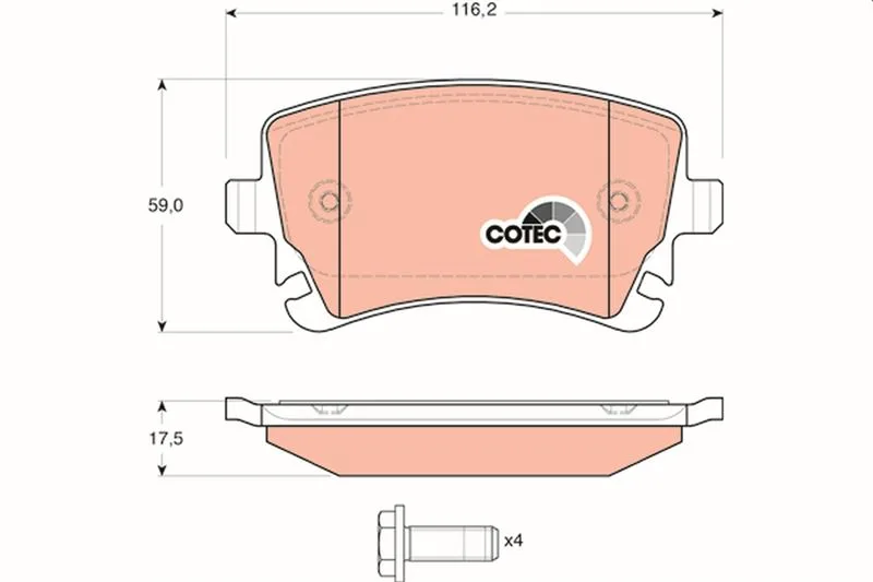 Arka Balata VW TRANSPORTER T5 2003-2009 A4 2004-2009 A6 2004-2011 A8 2003-2010 Fişsiz