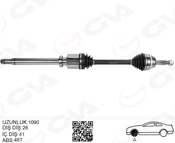 Ön Aks Komple Sağ Ford TRANSIT V347 2.2TDCI 115PS -140PS 2007-2011