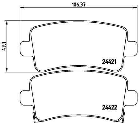Arka Fren Balatası Insignia A 2008-2017 Saab 9.5 2010 Malibu 2.0D 2.4 2012 16 İnç Jant