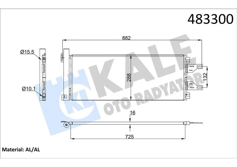 Klima Radyatörü Kondenser Peugeot BOXER 3 - Citroen Jumperııı - Fiat DUCATO 3 2.0-2.2-2.3-3.0- HD I - Mjet