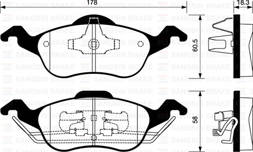 Ön Fren Balata Ford Focus 1.4L 1.6L 1.8L 2.0L 1998-2004