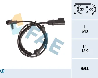 Arka ABS Sensoru   Connect 1.8TDCI 2002-2013 Boy:555MM