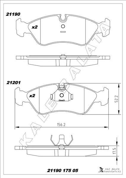 Fren Balatası Ön ASTRA F 1991-1998 Calibra - Omega - Vectra A 1.8-2.0 1988-1995