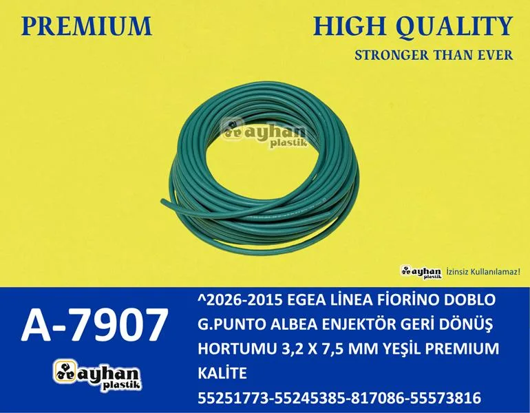 Enjektör Yakit Geri Dönüş Hortumu Opel ASTRA H - J Corsa D - E Meriva A - COMBO - Agila B 1.3 CDTI Fiat 500 1.3 MJT 95PS 1248CC - DOBLO 1.3 MJT 2016 Ürün Uzunluğu 25 Metre (25 Adet)
