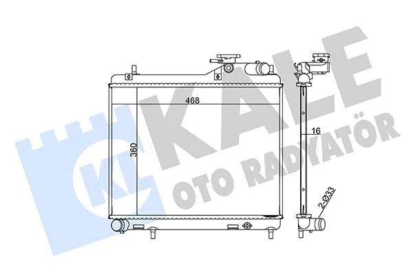 Radyatör ACCENT Admire 1.5 CRDI 2002-2005 Mek Ac Klimasız Al / PL / BRZ 360X471X16
