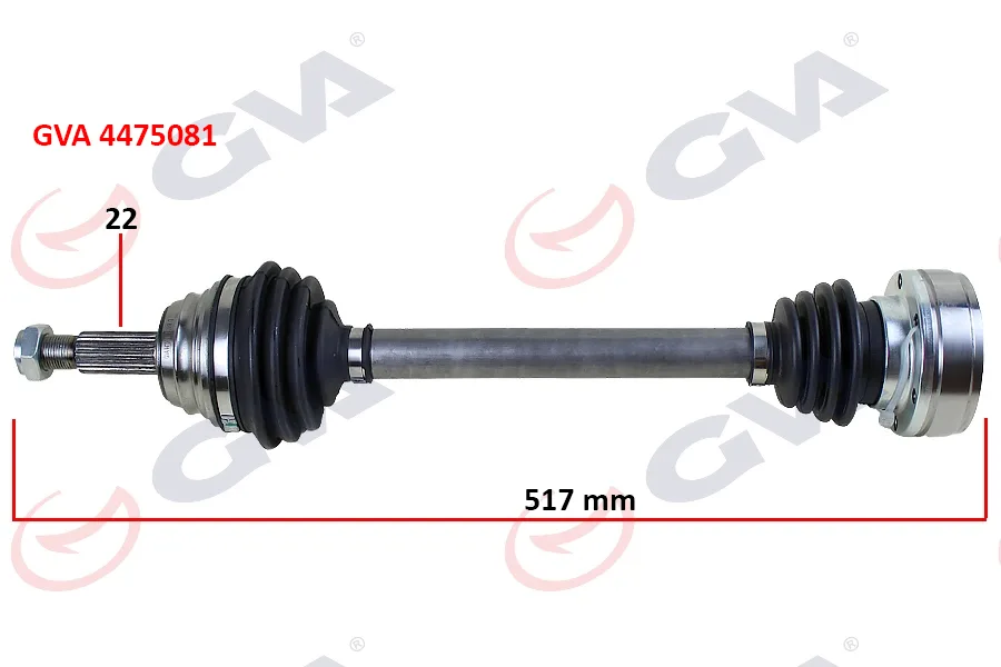 Komple Aks Sol Polo 1.6 1994-1999 517MM
