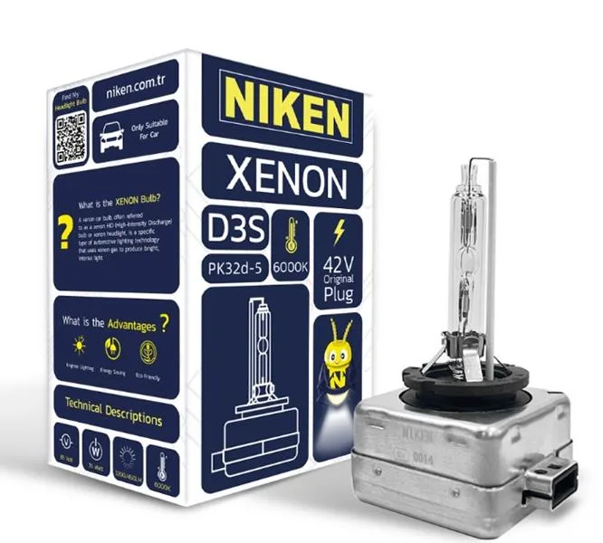 NIKEN D3S Xenon Far Ampulu 85V 35W P32D-5 6000K (5 Adet)