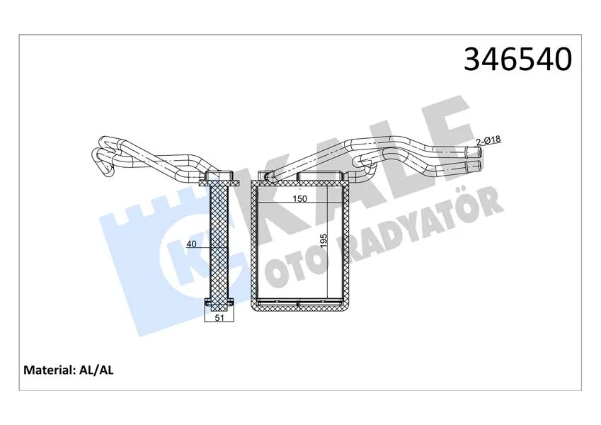 Kalorifer Radyatörü Ford Fiesta / Fusion 2002