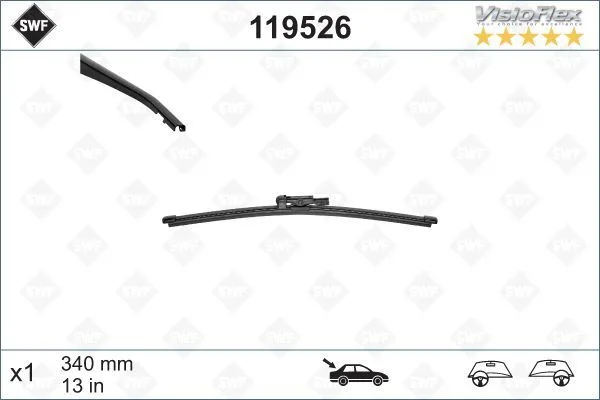 Silecek Supurgesı Arka 340MM BMW F46 F48 F49 F39 E84 . Land Rover Discovery 5 L462 Range Rover Velar L560 SWF